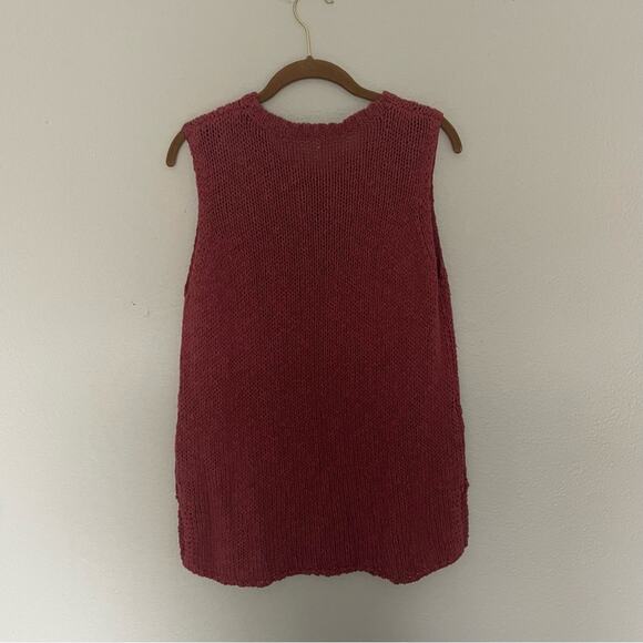 Rust Chunky Knit Sweater Vest NWOT - Picture 3 of 6